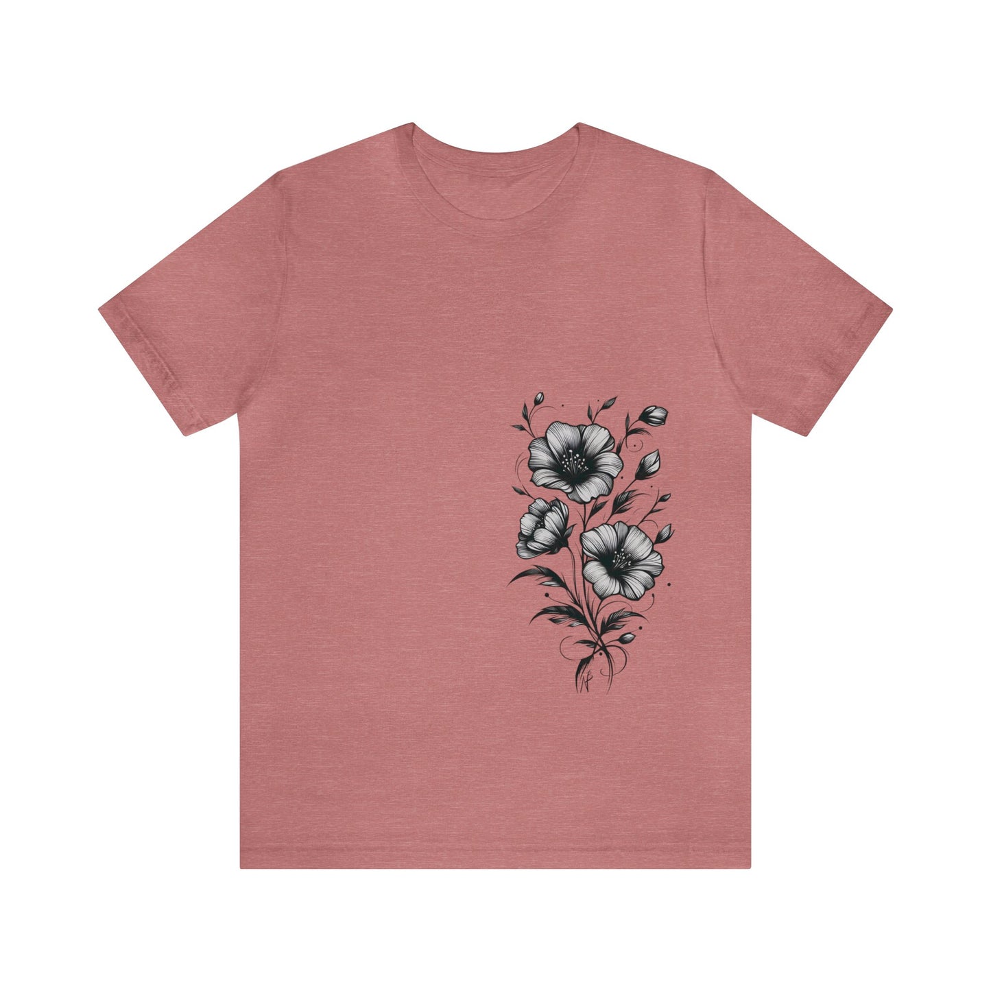 Flower Tee, design on side