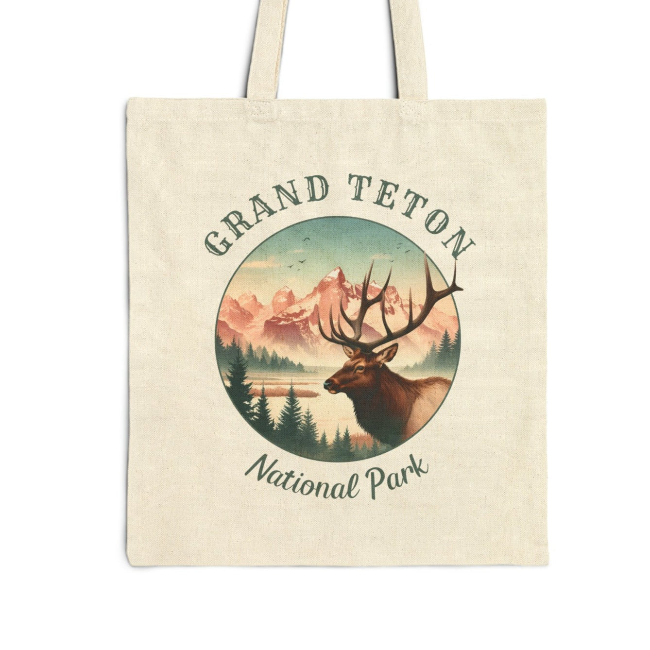 grand teton national park Tote cool gift for boyfriend, nice gift for wife and her wild adventure through np in usa, great statement bag for wildlife preservation supporters and enthusiasts