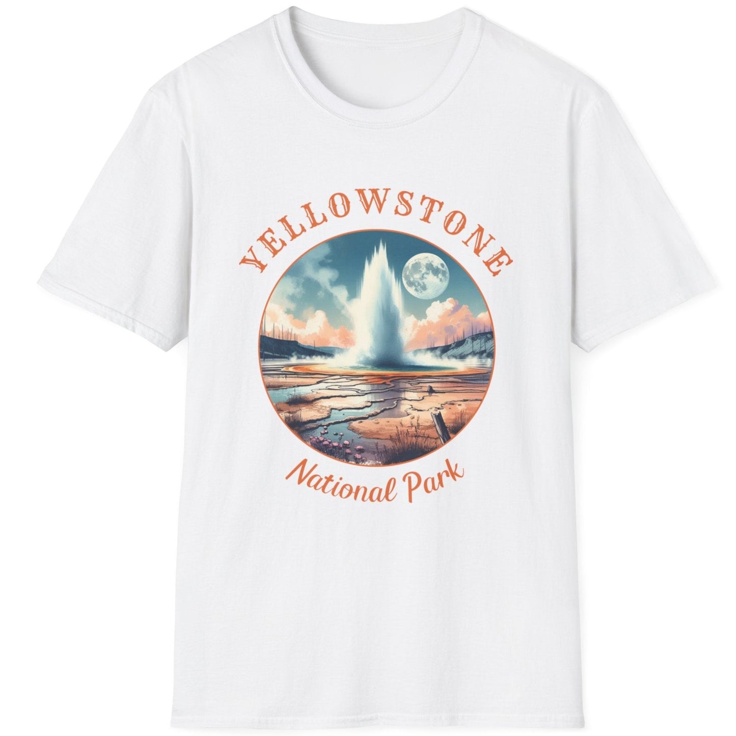 yellowstone park usa white t-shirt nice gifts for your loved ones, perfect for enthusiast hikers and explorers of us parks. Live wild, live free, live full