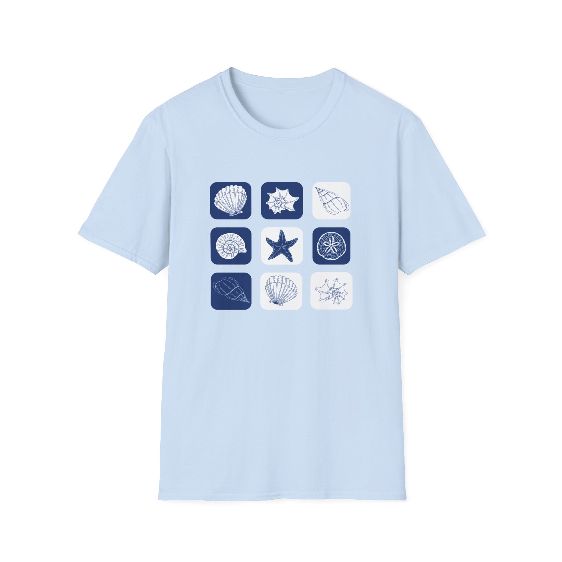 light blue female tee,  stylish beach apparel, great gift for office colegue, present for girl