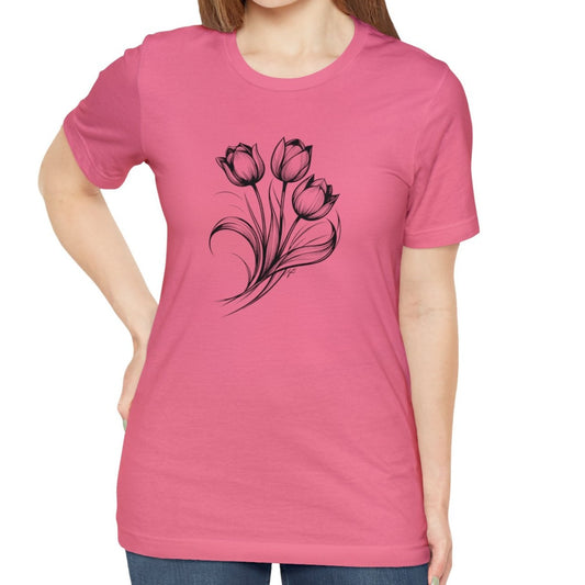 Tulips, tatoo style design Tee