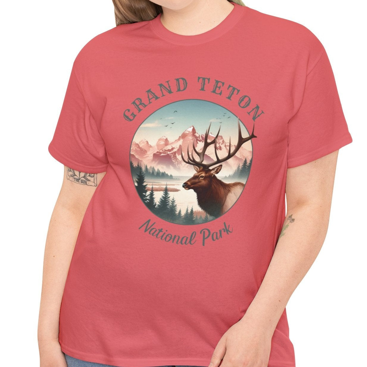 grand teton park tee cool gift for boyfriend, nice gift for wife wild adventure through np in usa, good statement shirt for wildlife preservation supporters and enthusiasts