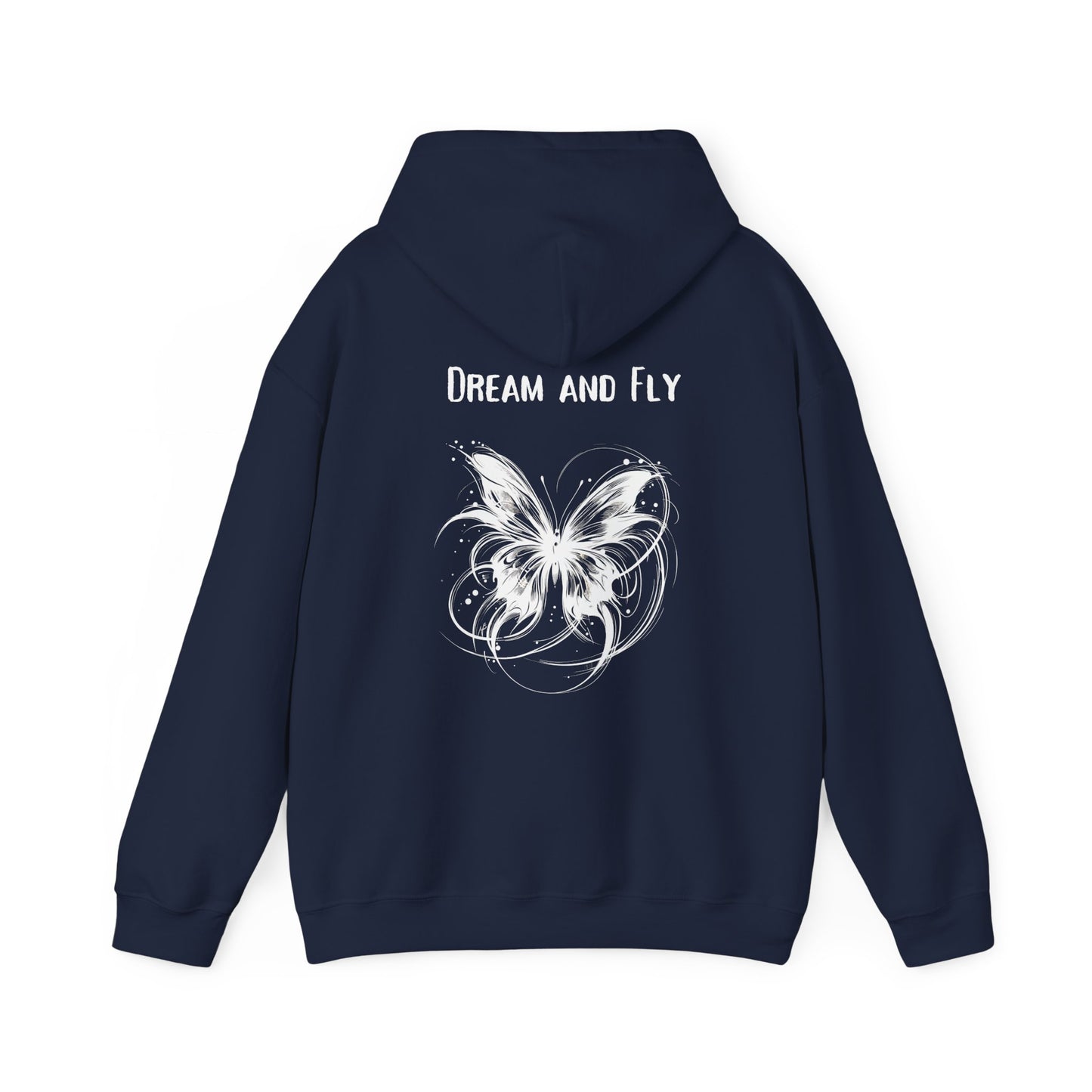 Dream and Fly, Butterfly Hoodie, design on the back