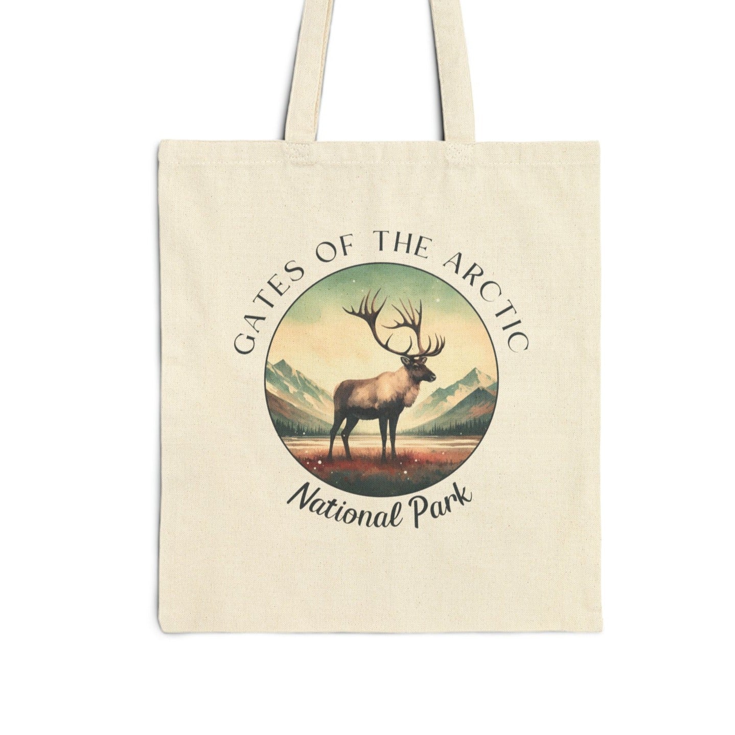 us The Gates of Arctic tote bag great gift for girlfriend, mindful present for husband emberking on his journey to us np, ccessories for those who live wild life and love us national parks