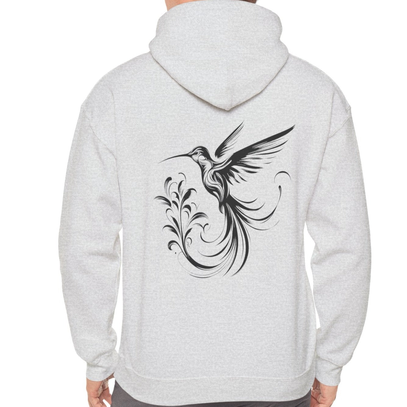 Hummingbird Hoodie, design on the back