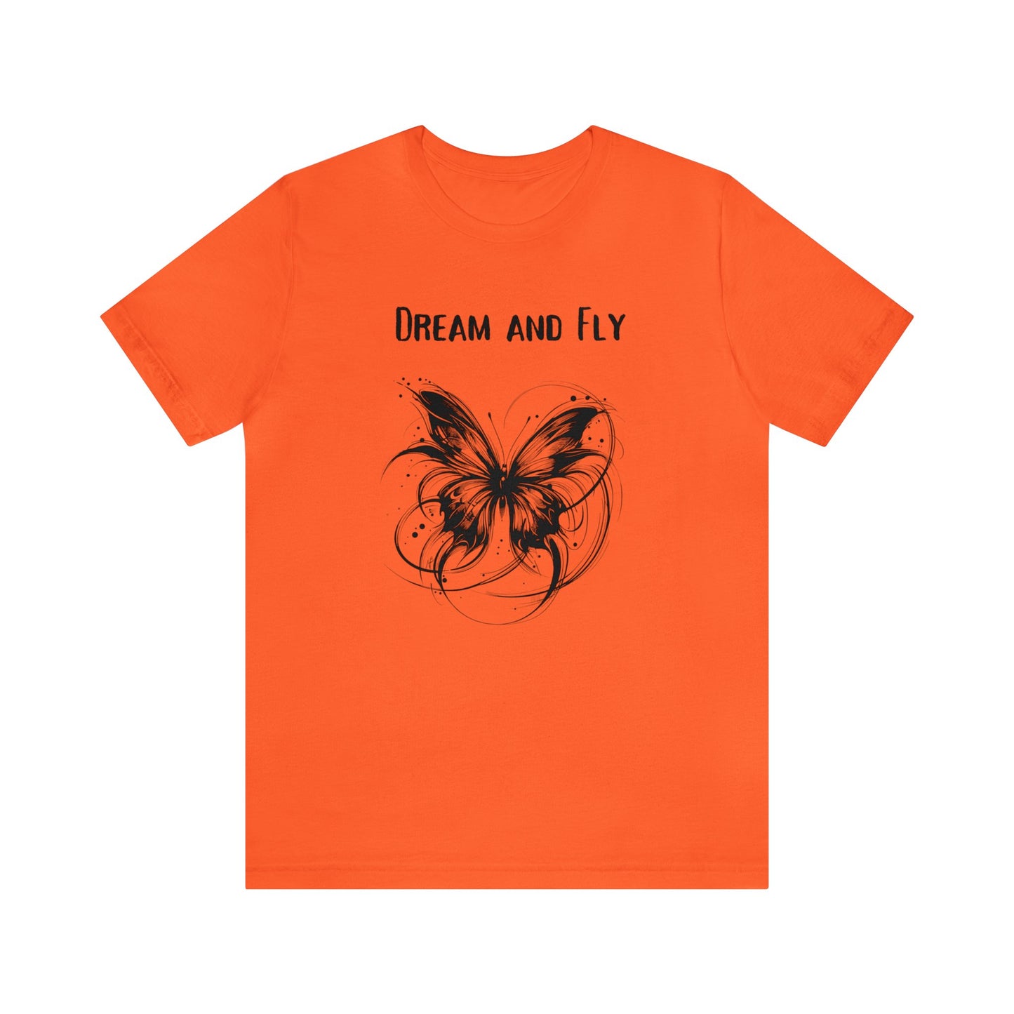 orange t shirt graphic butterfly gift for women,  cool shiet for momand her garden chores