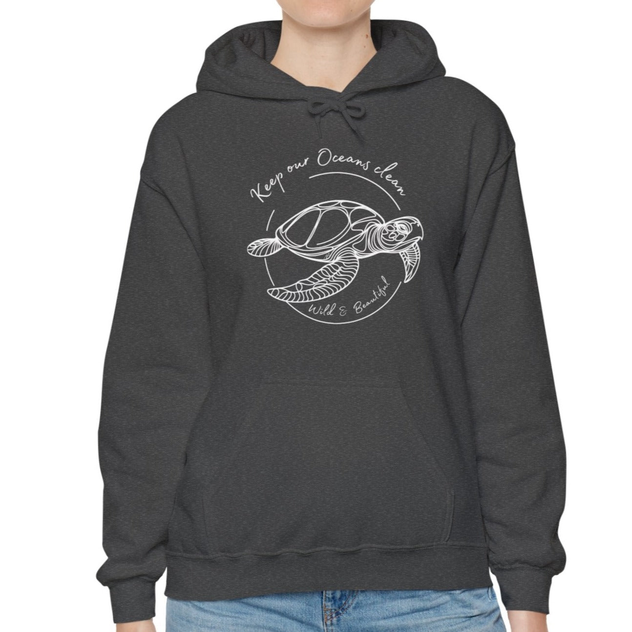 turtle tee hoodie, grey turtle hooded sweatshirt inspired on hawaii