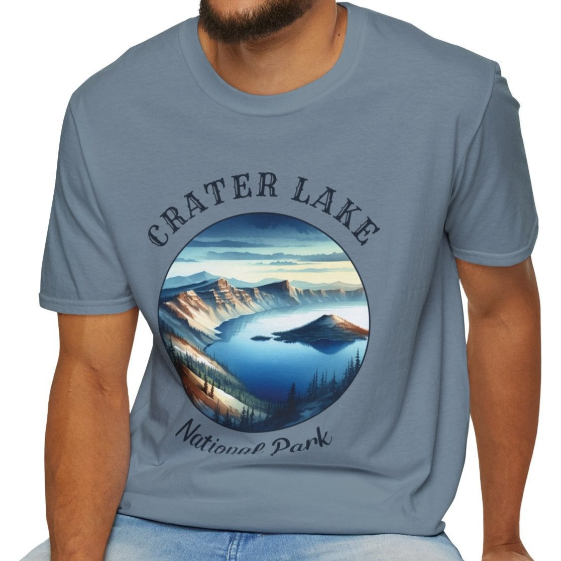 Crater Lake park tee cool gift for boyfriend, nice gift for wife wild adventure through np in usa, good statement shirt for wildlife preservation supporters and enthusiasts