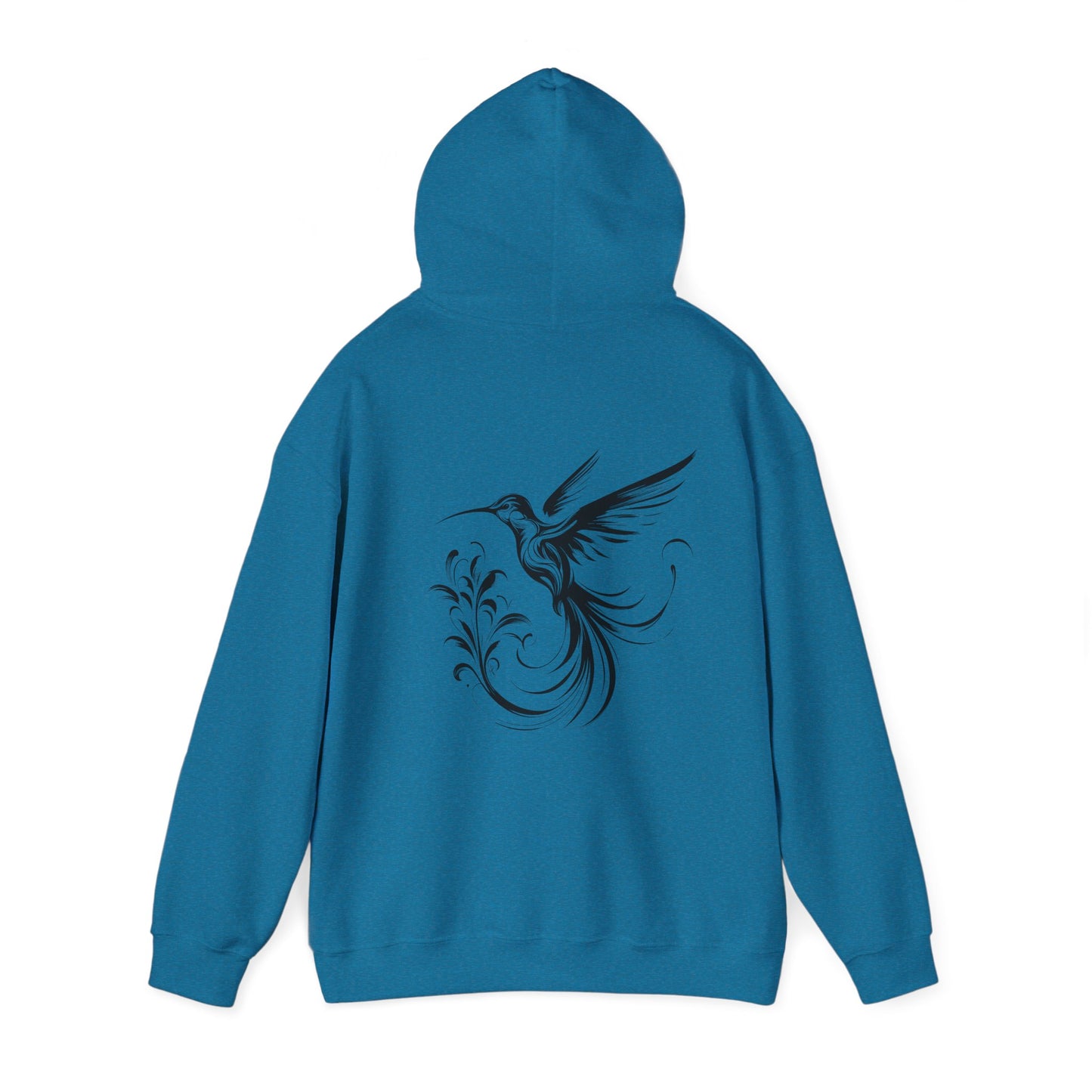 Hummingbird Hoodie, design on the back