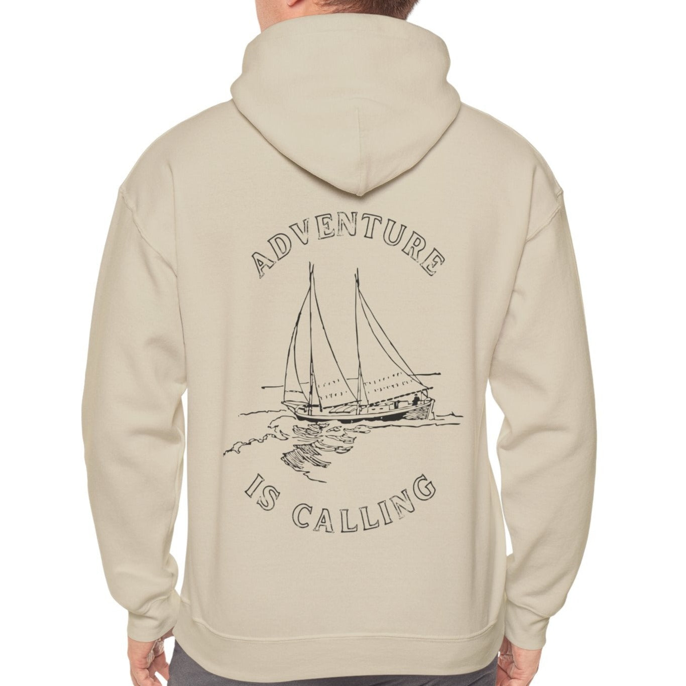 beige yacht hoodie for boat lover, cool outfit to yachtsman club or present for yecht crew, cool invitation gift for trip on yacht ship