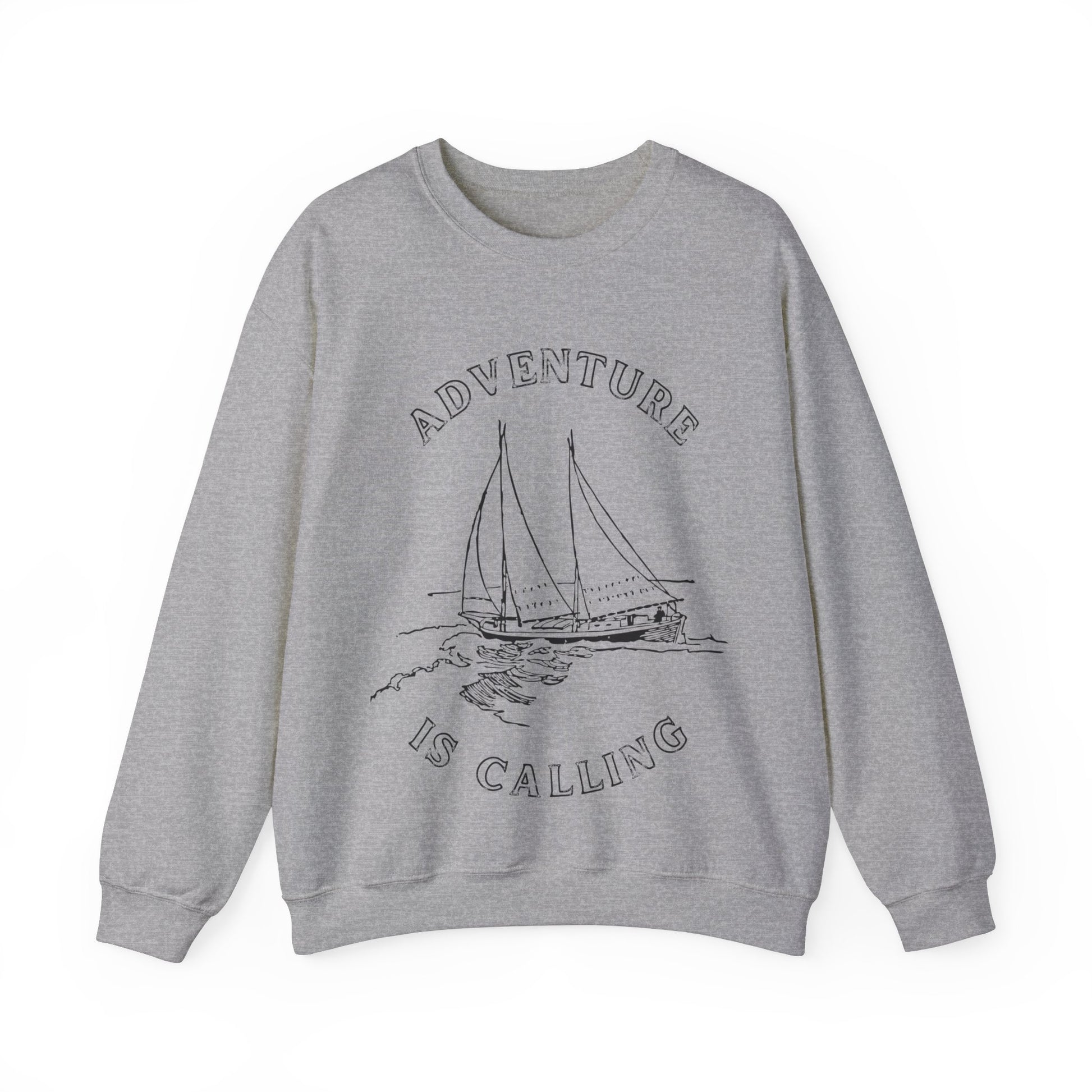 grey yachtsman sweatshirt to stay warm and cozy on chilly evenings, nice present for boat owner, cool invitation gift for sailing holidays