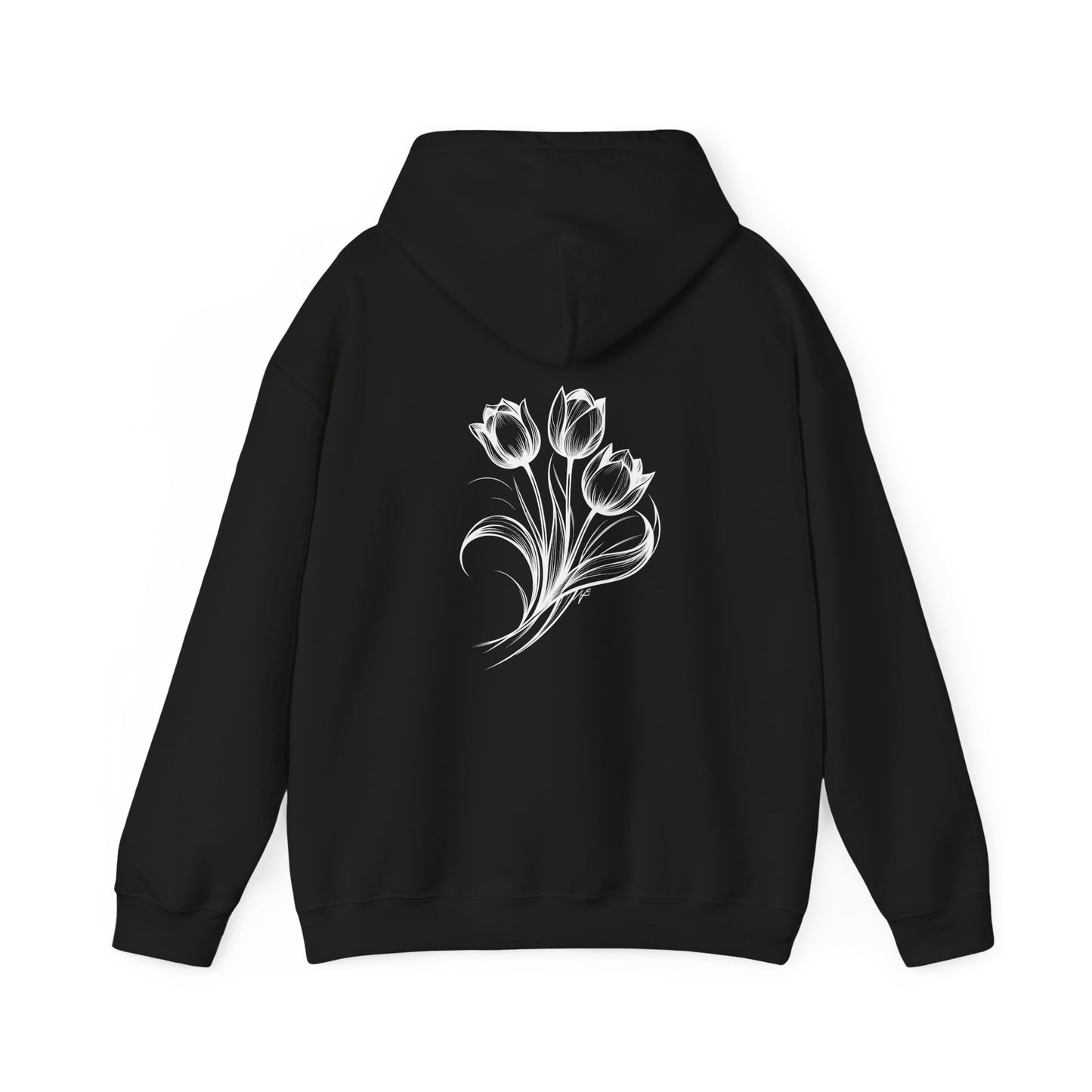 Tulip Bunch Hoodie, design on the back