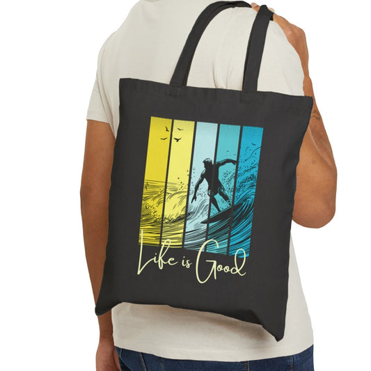 Life is Good Cotton Canvas Tote Bag