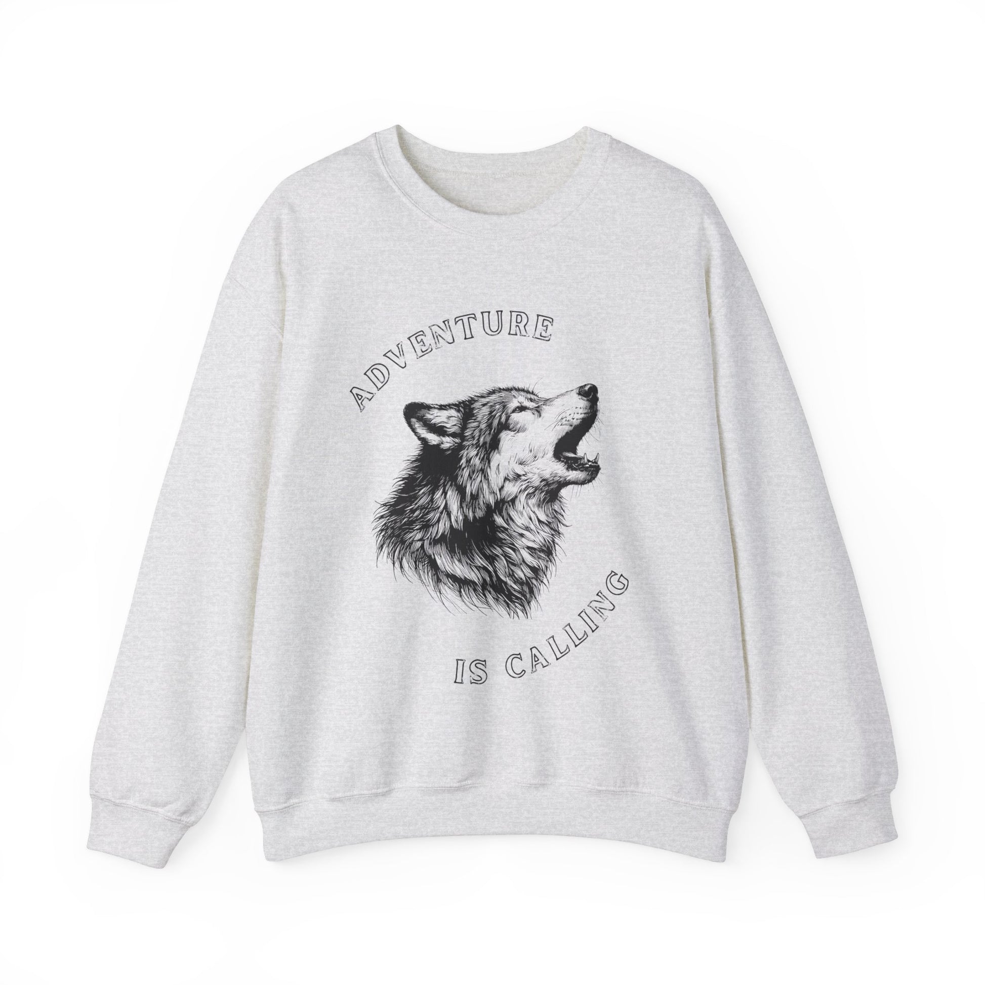 grey wolf sweatshirt, unisex, wolf picture captured in america'slargest national park, perfect gift for wildlife preservation enthusiasts