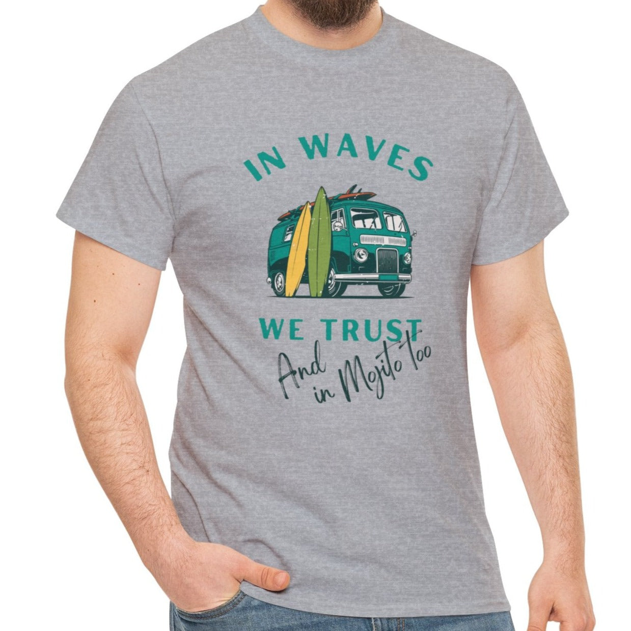 Waves and Mojito Heavy Cotton Tee