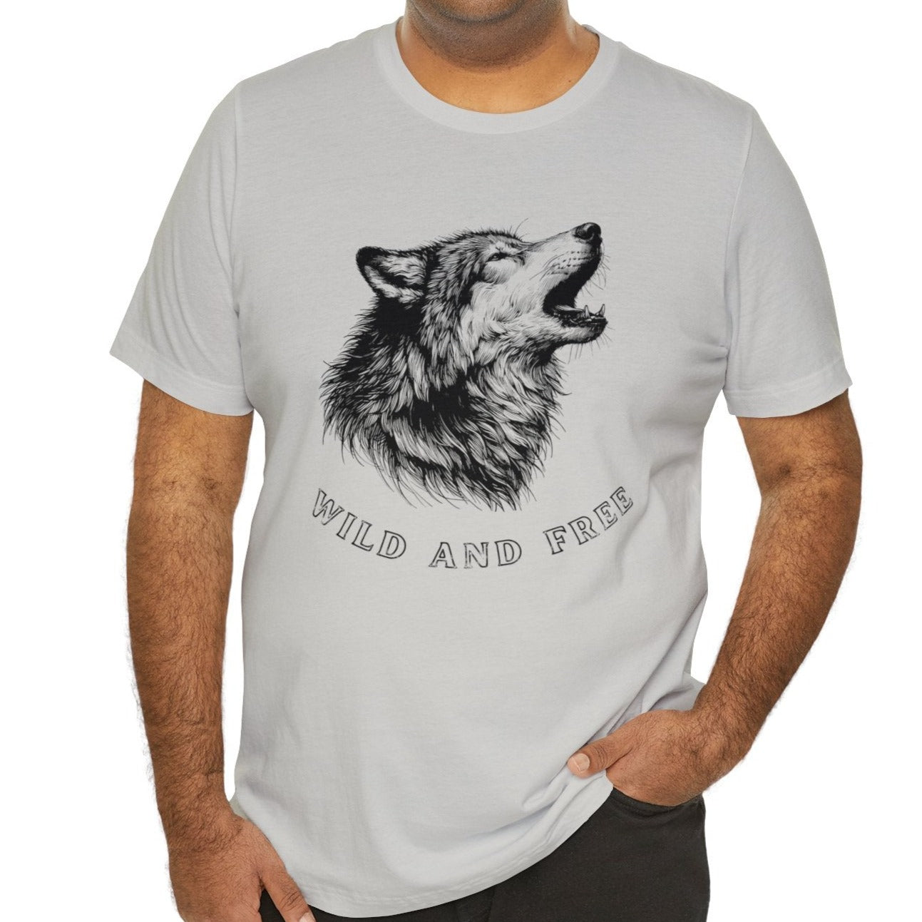 Wild and free, Male wolf Tee