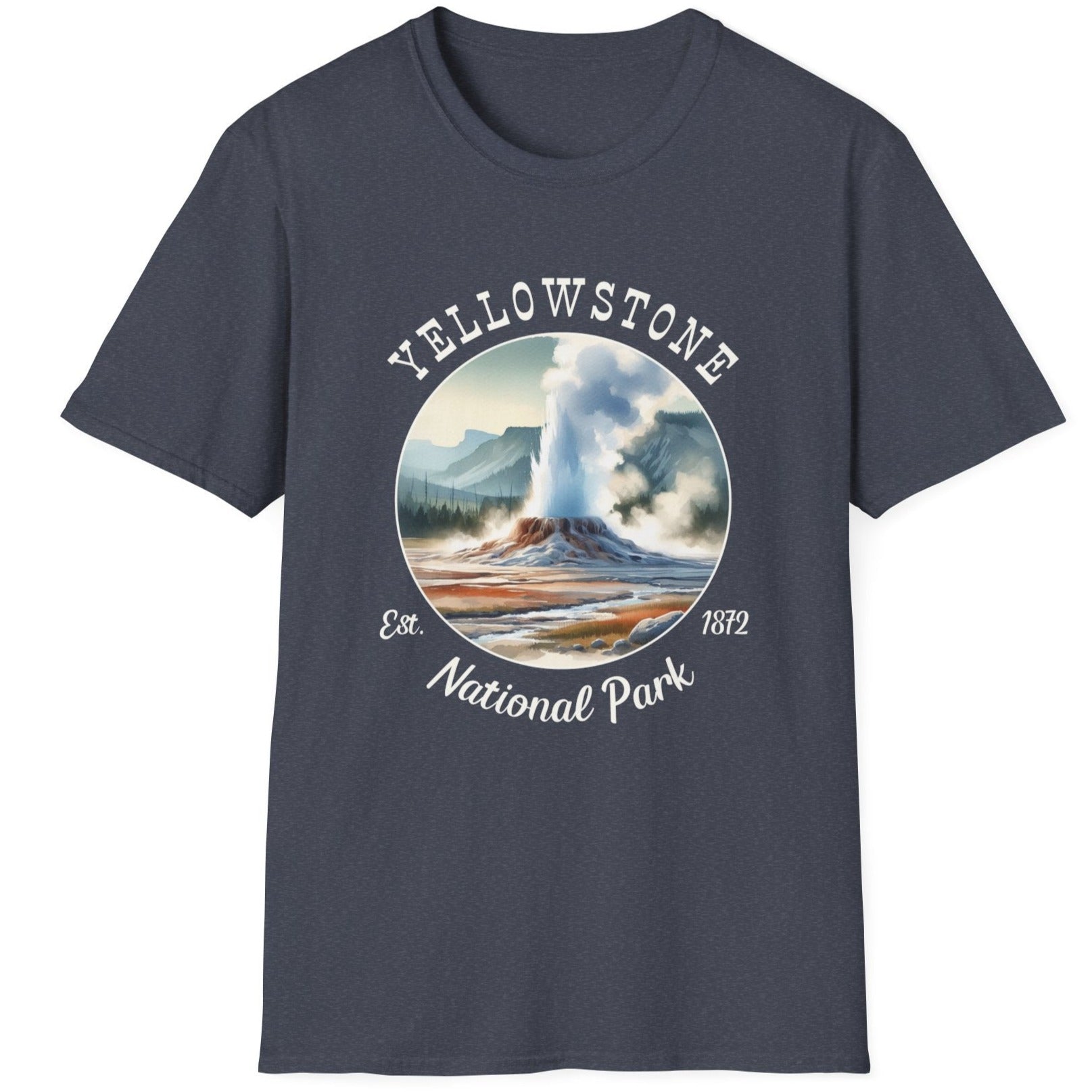 us yellowstone grey t-shirt great gift for girlfriend, mindful present for husband emberking on his journey to us np, apparel for those who live wild life and love us national parks