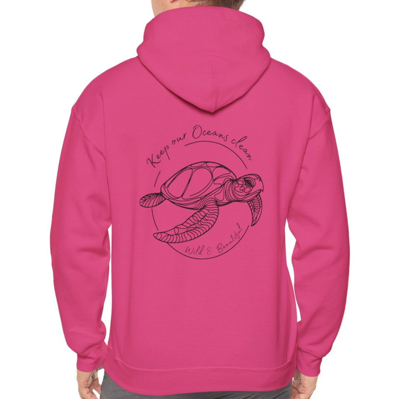 turtle pink hoodie for men, gift for him, gift for rainbow people