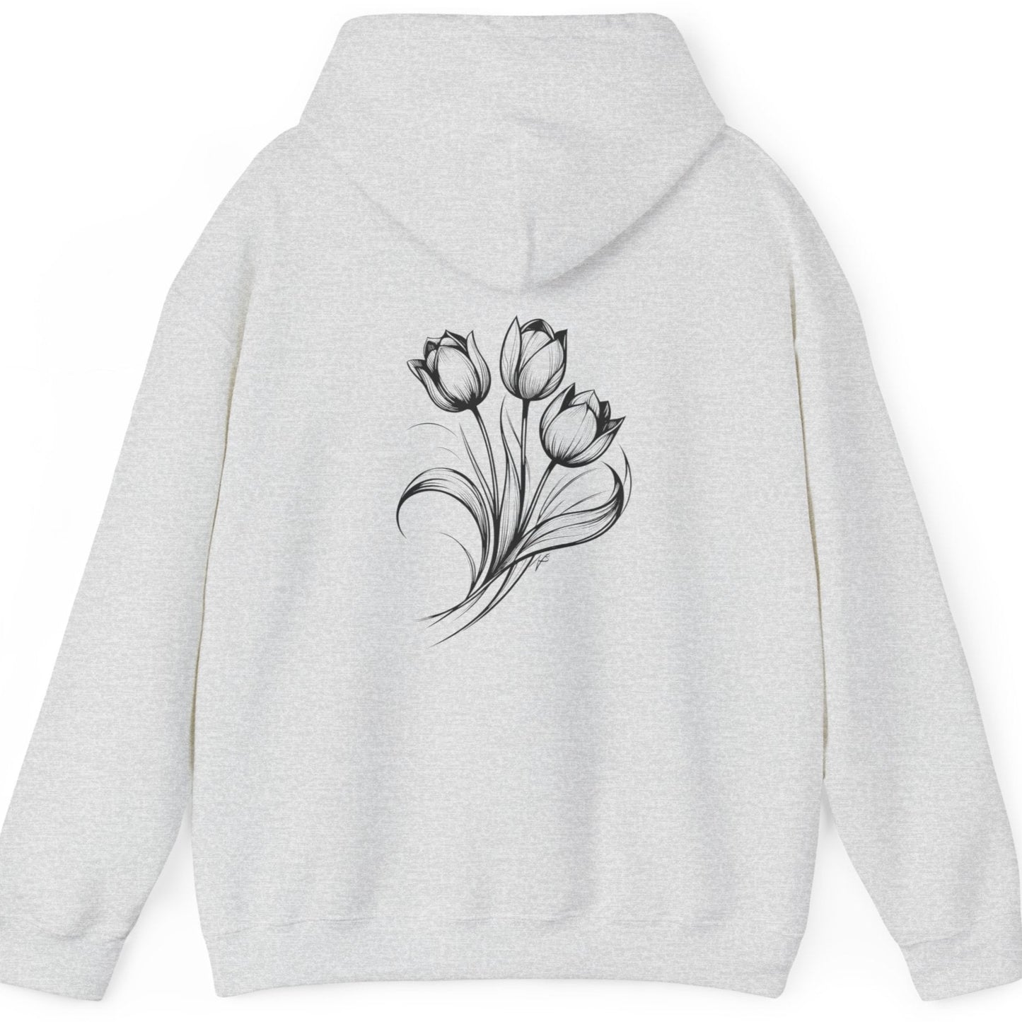 Tulip Bunch Hoodie, design on the back