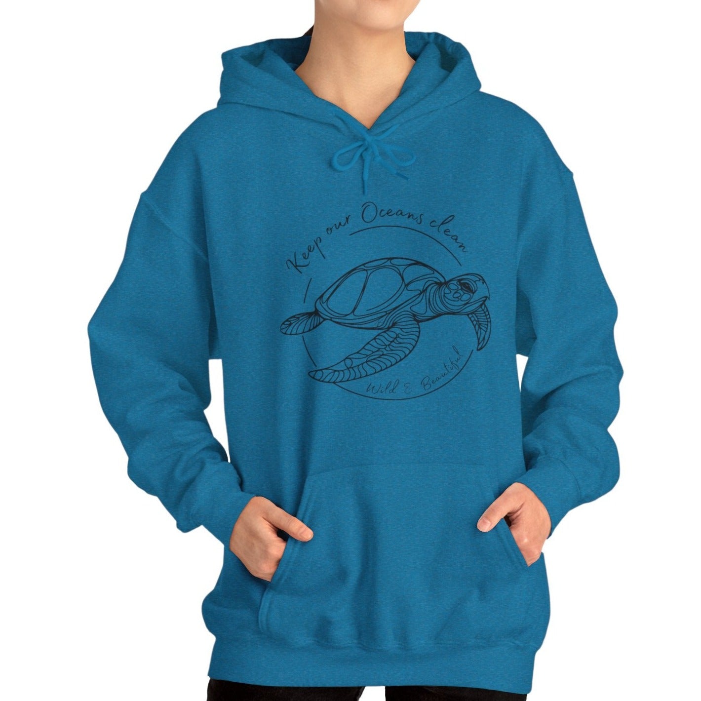 hawaiian turtle hoodide, turquoise blue surfing hoodie