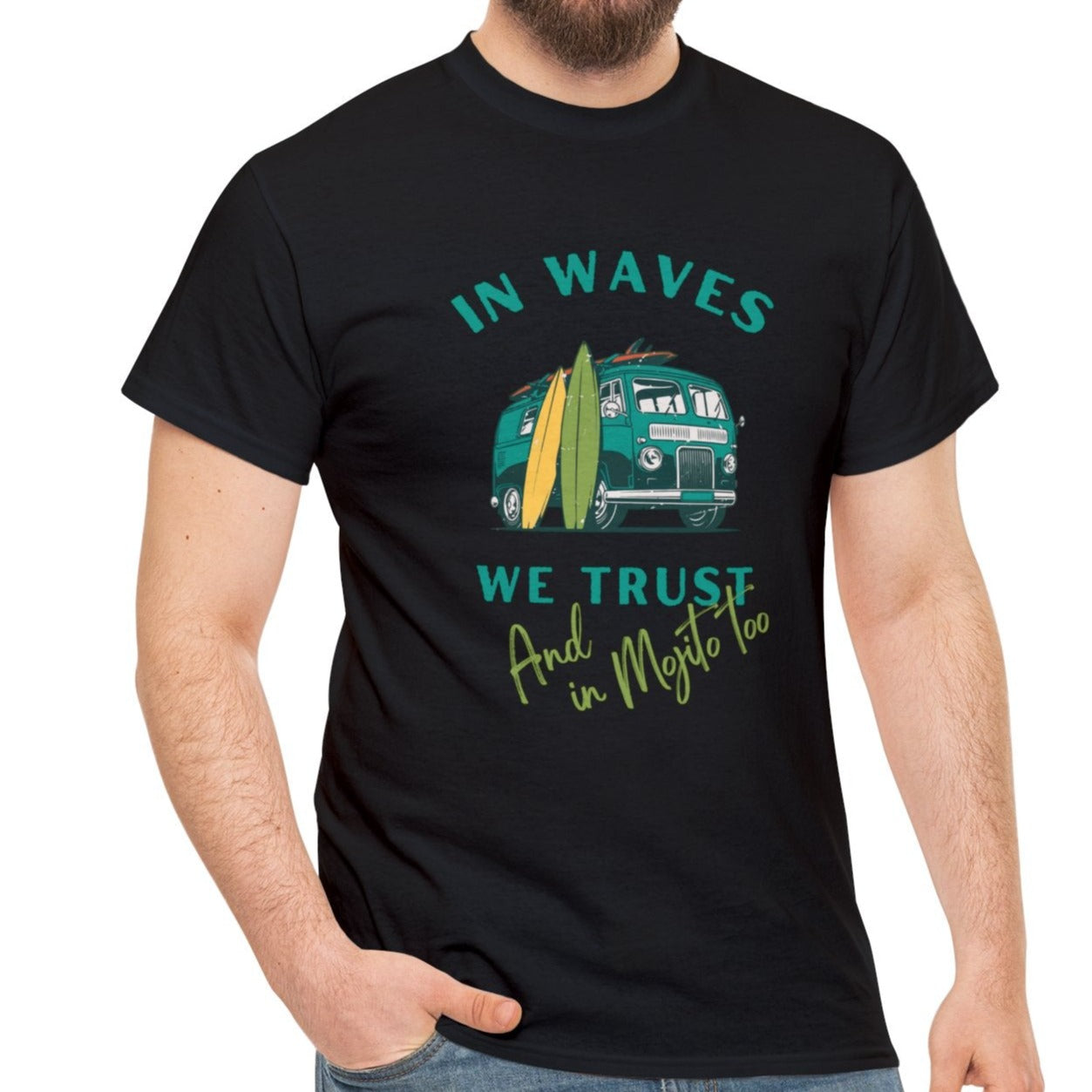 Waves and Mojito Heavy Cotton Tee