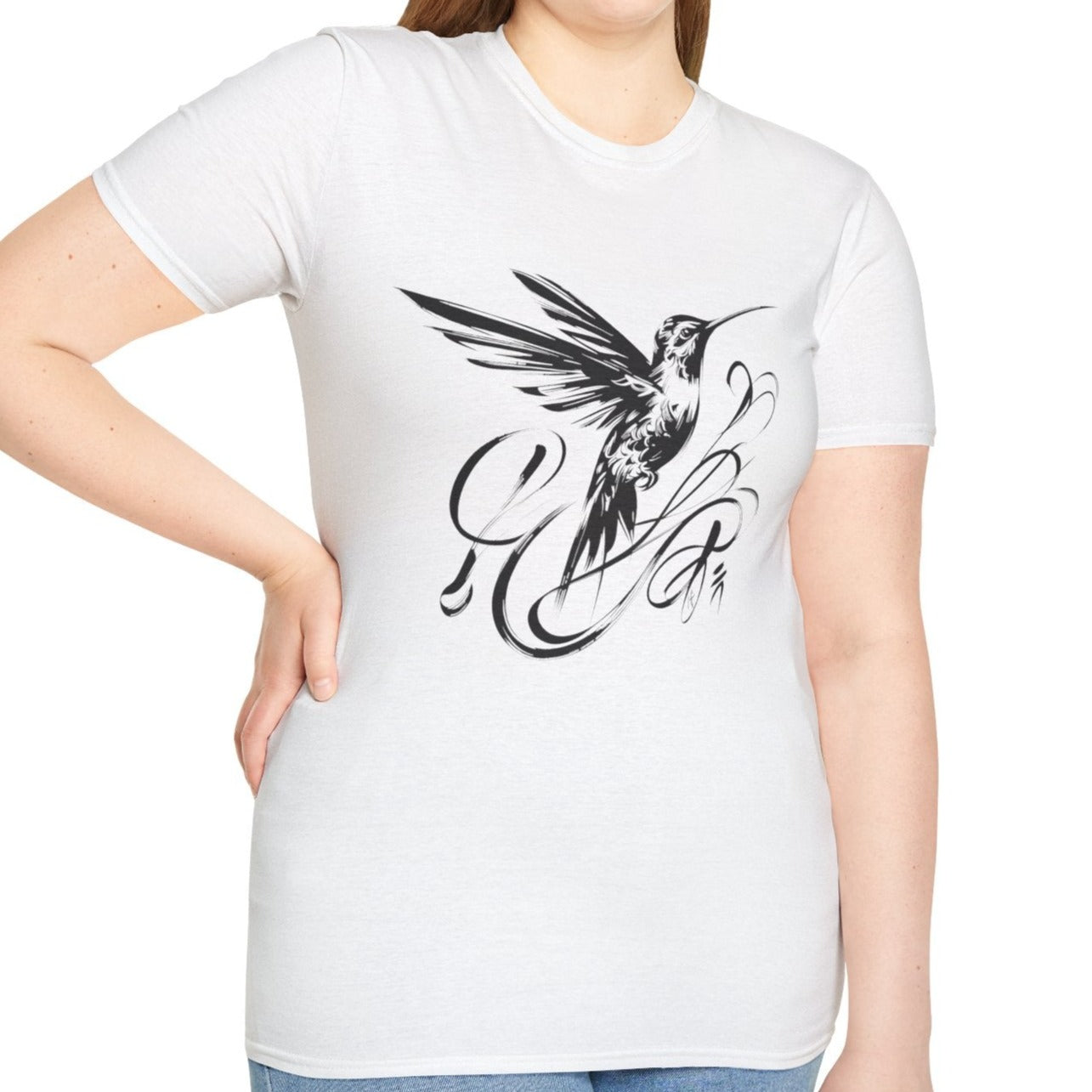 Humming bird Caligraphy T-Shirt