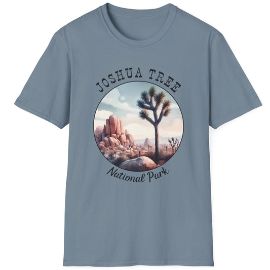 us Joshua Tree national park t-shirt nice gift for girlfriend, mindful present for husband on journey to us np, apparel to live wild life and love us national parks, grey shirt