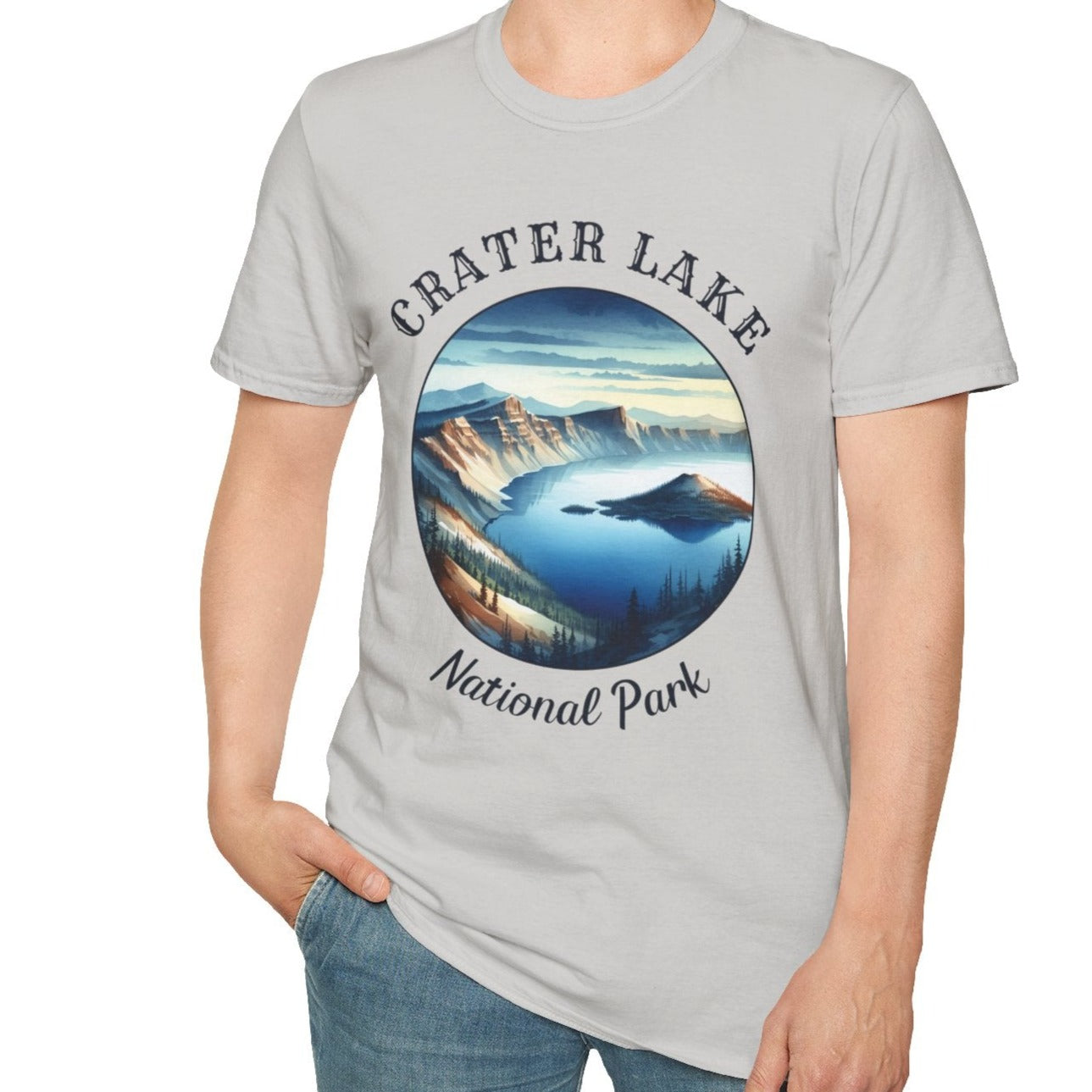 Crater Lake park tee cool gift for boyfriend, nice gift for wife wild adventure through np in usa, good statement shirt for wildlife preservation supporters and enthusiasts