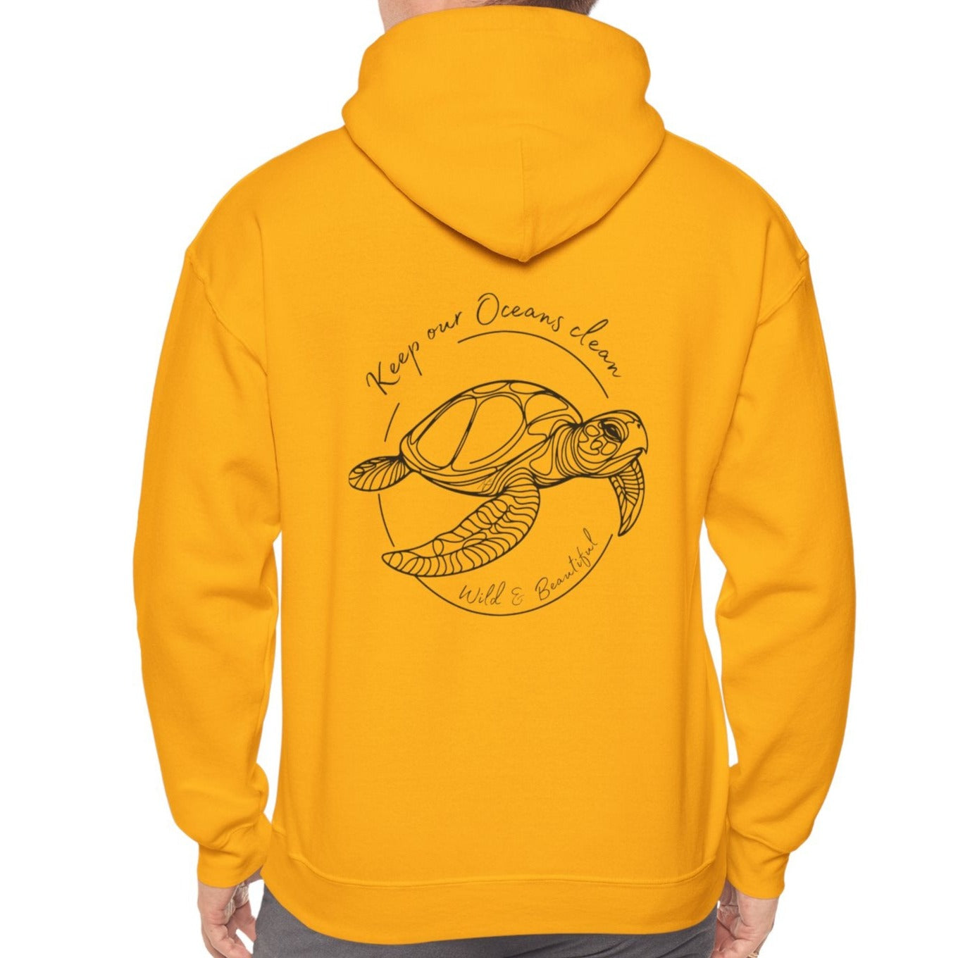 yellow turtle hoodie, nautical sweatshirt, present for surfers