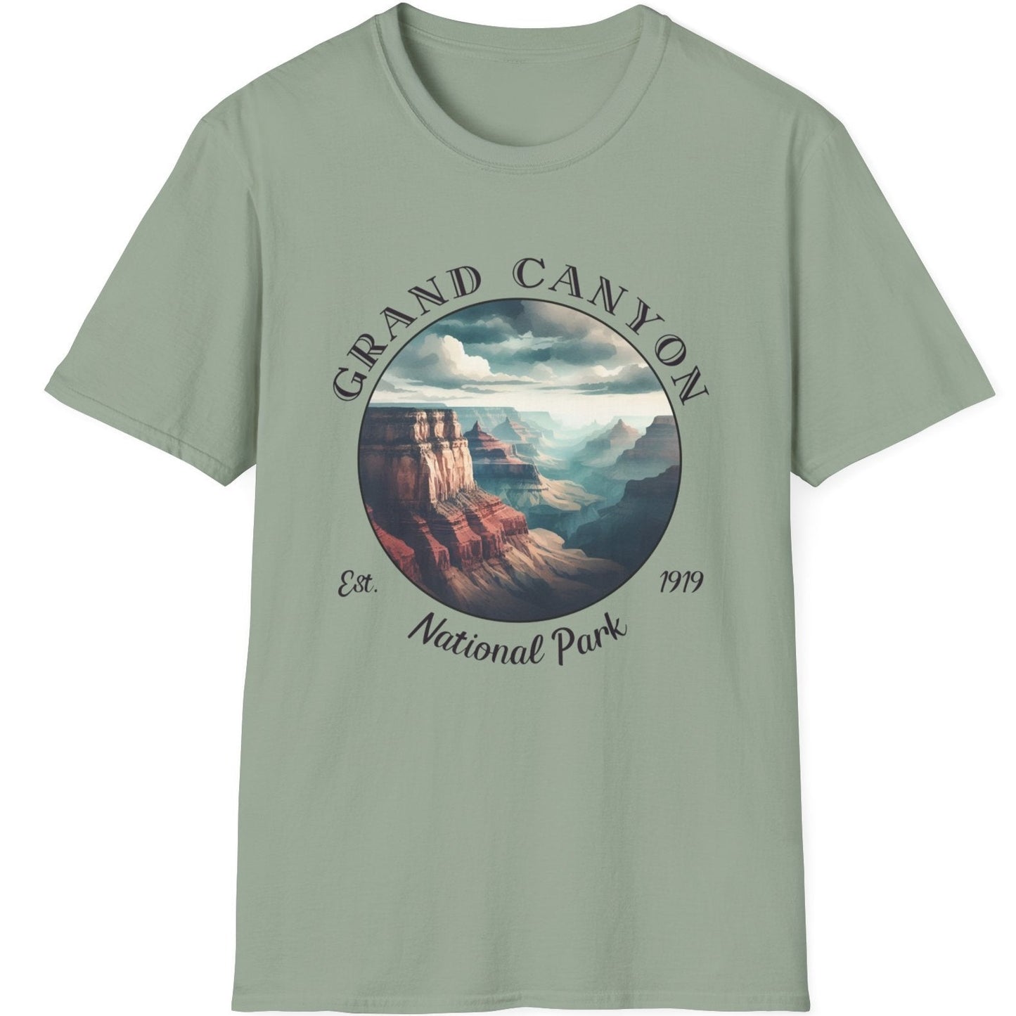 Grand Canyon national park usa  t-shirt nice gifts for loved ones, perfect for enthusiast hikers to explore us parks. Live wild, live free, live full life, green sage tee