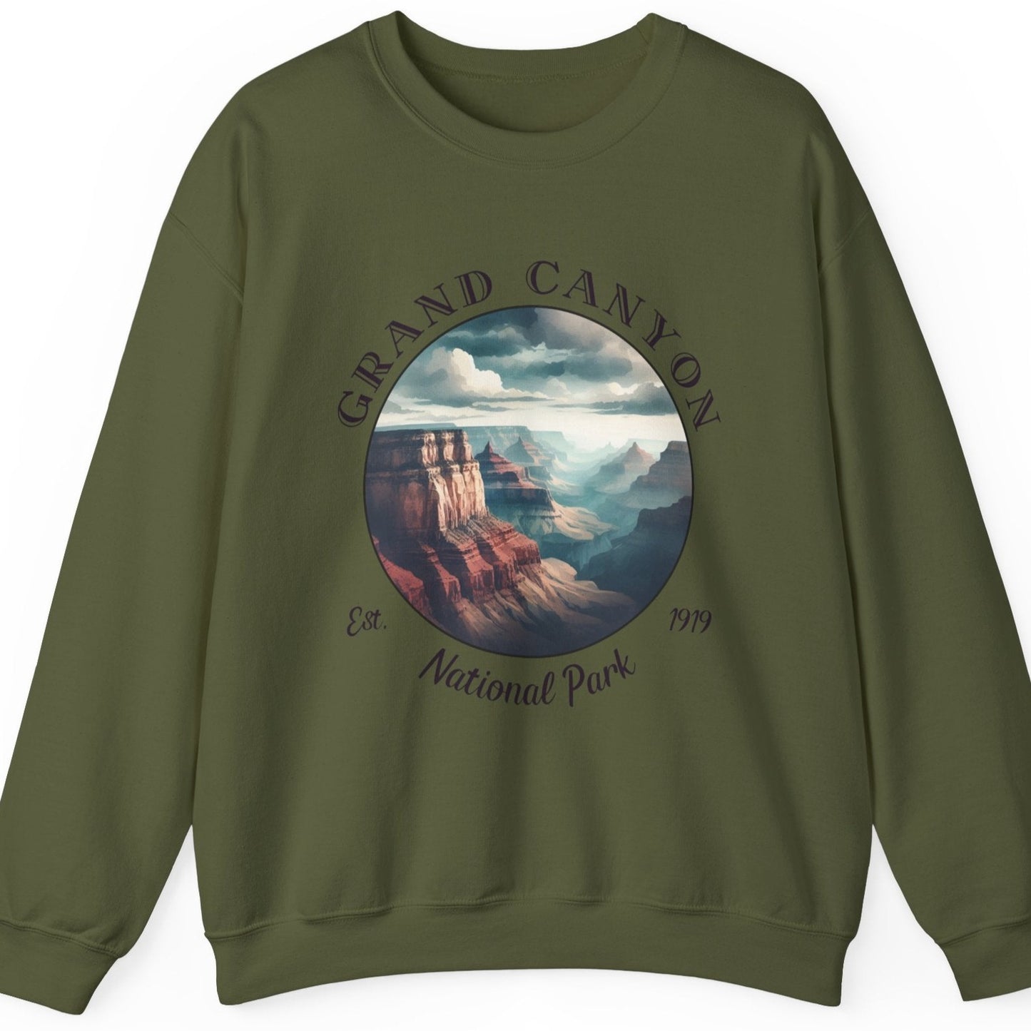 Grand Canyon crewneck sweatshirt cool gift for boyfriend, nice gift for wife and her wild adventure through np in usa, great statement shirt for wildlife preservation supporters and enthusiasts