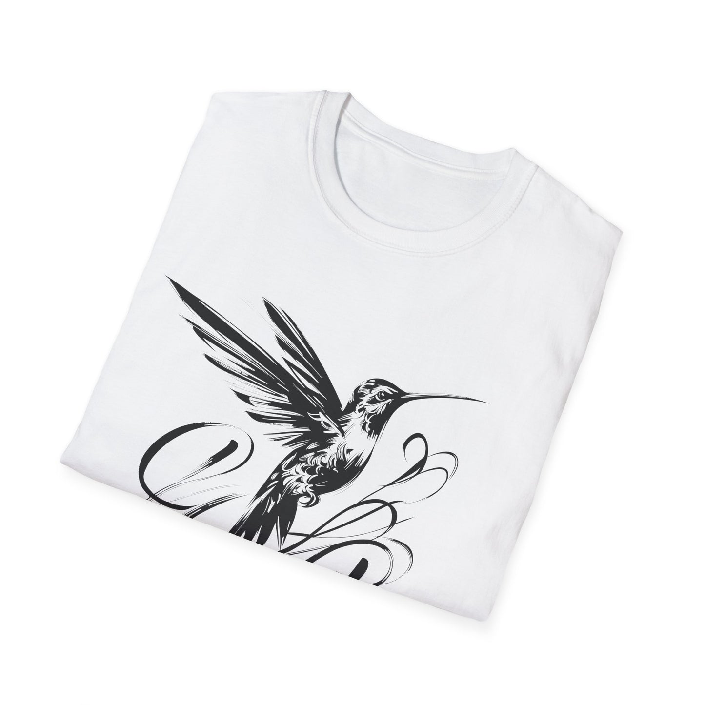 Humming bird Caligraphy T-Shirt