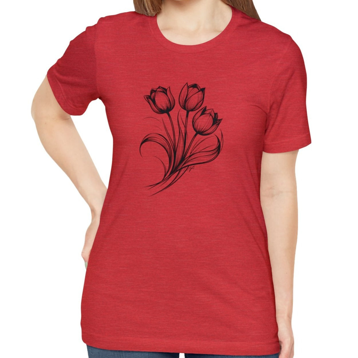 Tulips, tatoo style design Tee