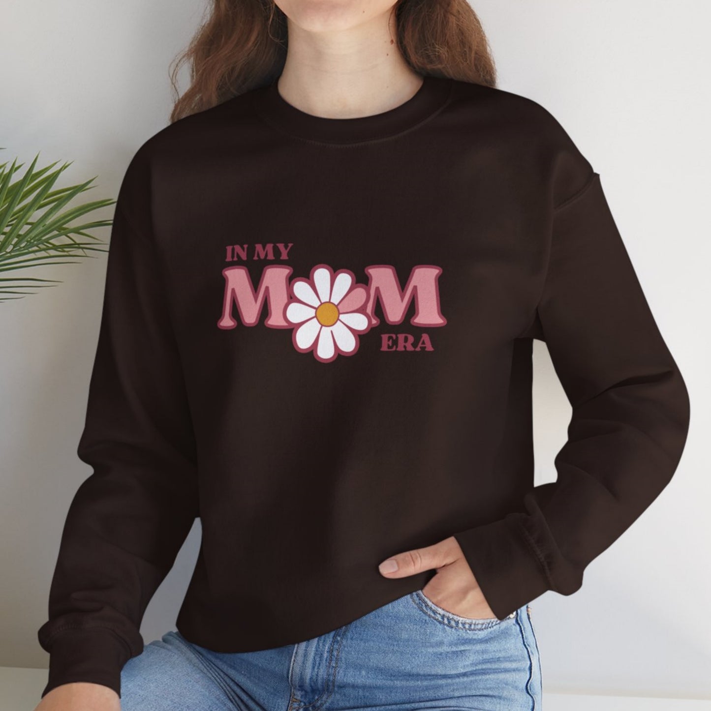 In my Mom Era Daisy Crewneck Sweatshirt Mother's day gift, Fun Top for Mama, Retro vibes