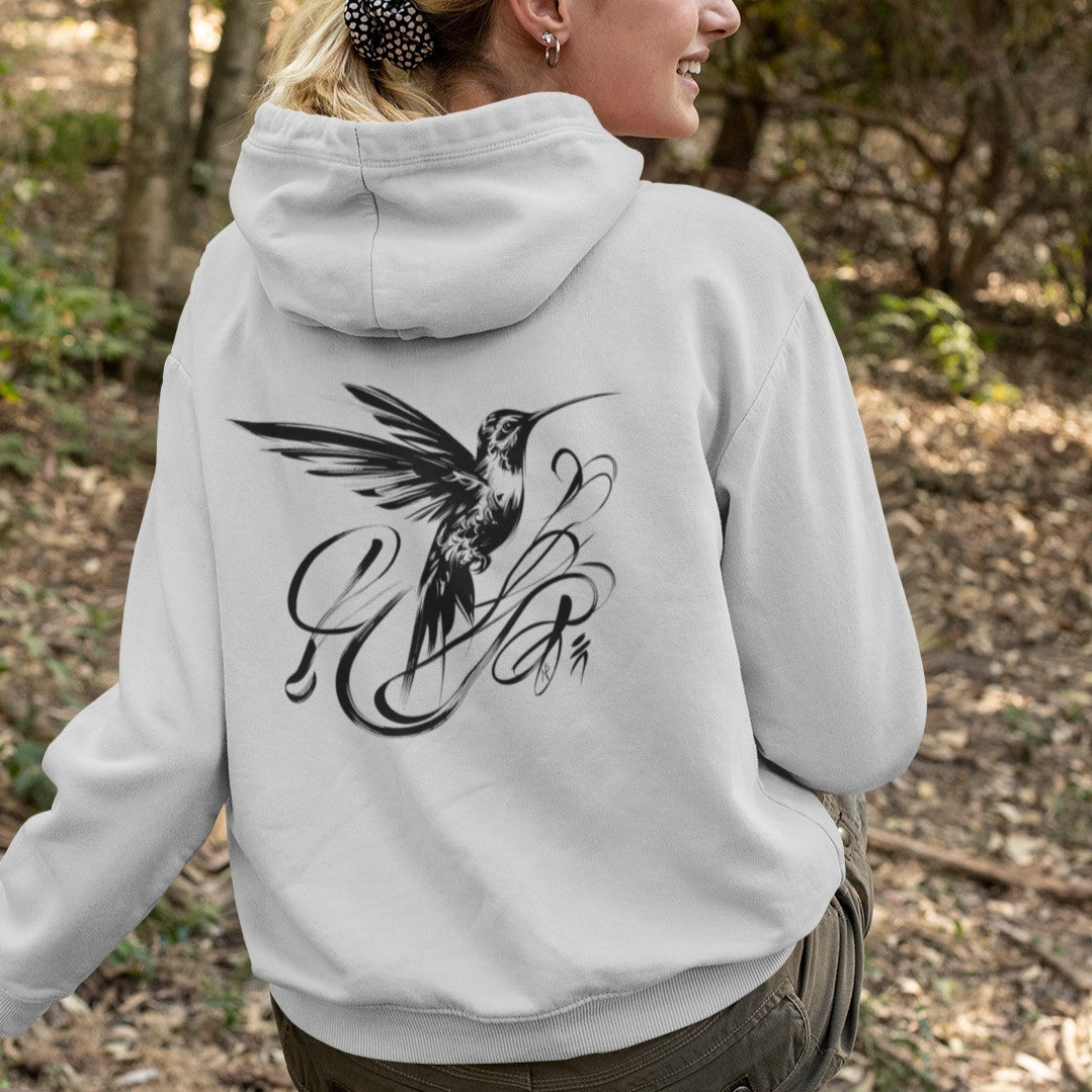 Calligraphy Hummingbird Hoodie