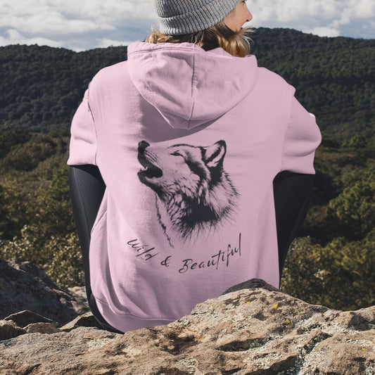 Wild and Beautiful, Female Wolf Hoodie