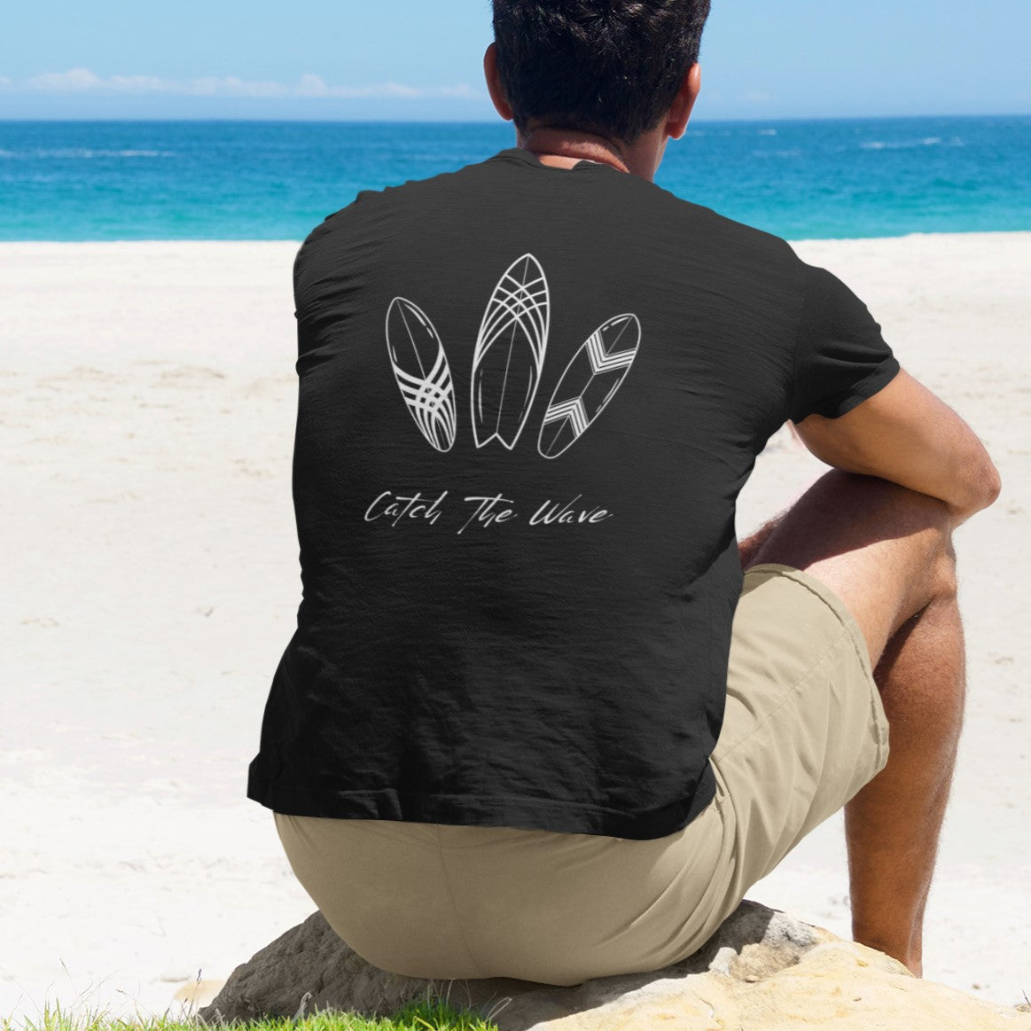 Catch the Wave T-Shirt, design on the back