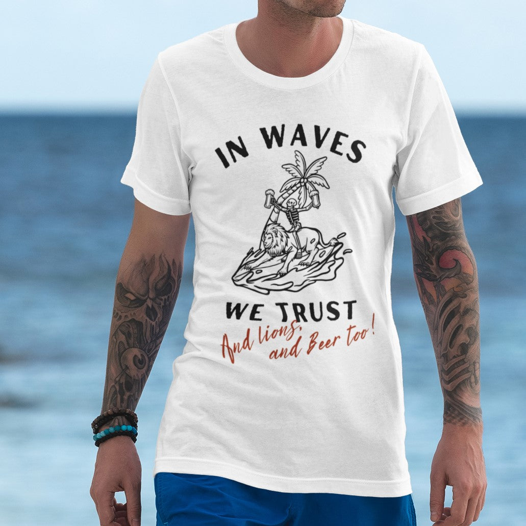 Waves and beer  Heavy Cotton Tee