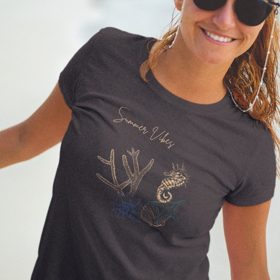 Summer vibes, Sea creatures delicate design Women's Tee