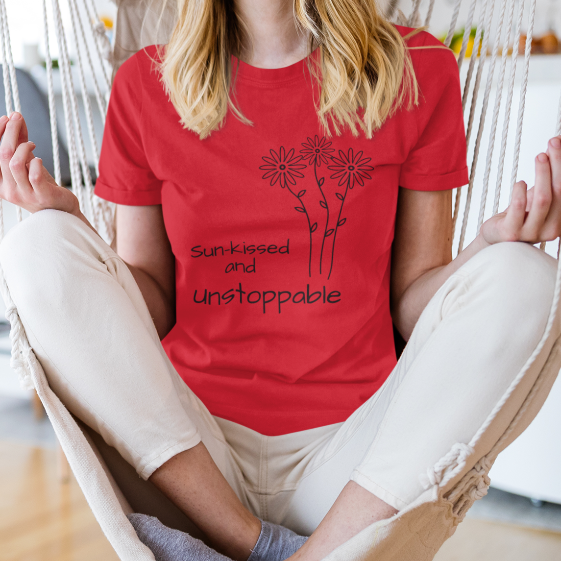 red urban design t shirt empowering women, great gift fofr female friend